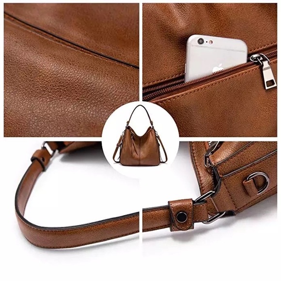 Realer Bag NWT Large Leather hobo bag/ crossbody 15x13x5 - Picture 7 of 13